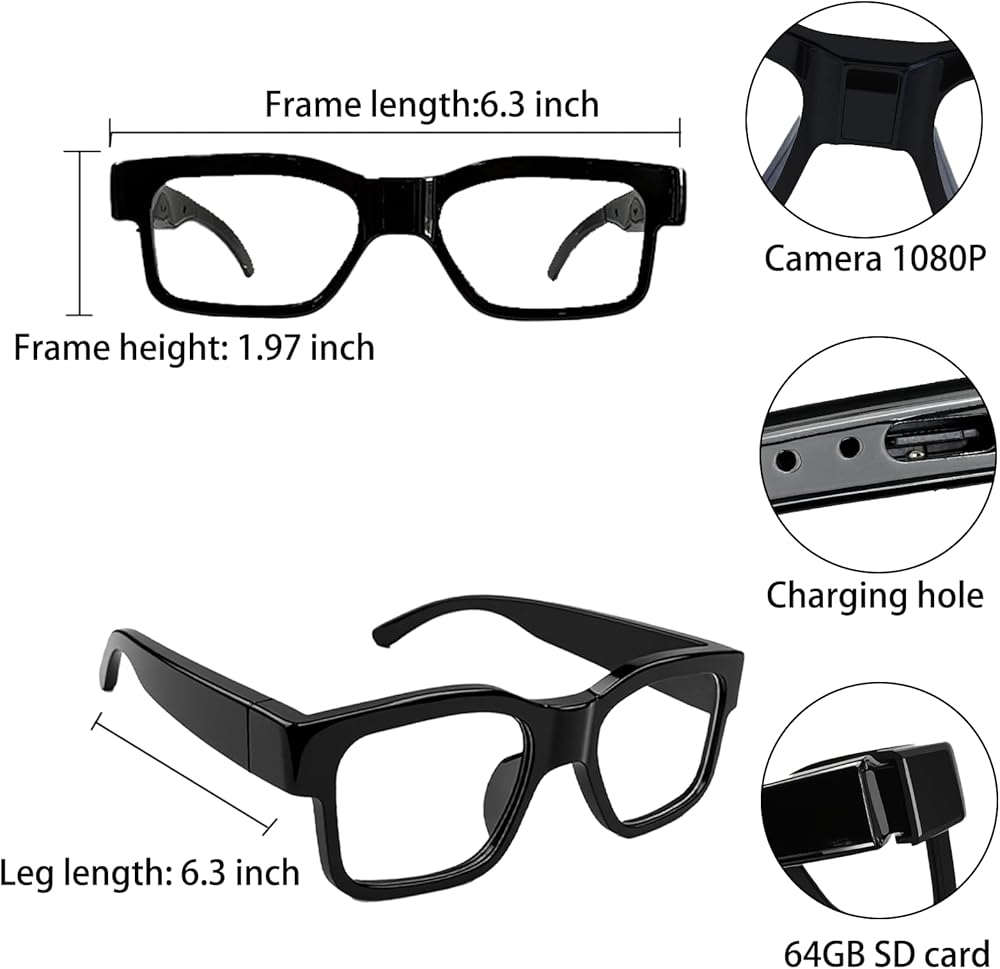 GLASSES HIDDEN CAMERA — view 2