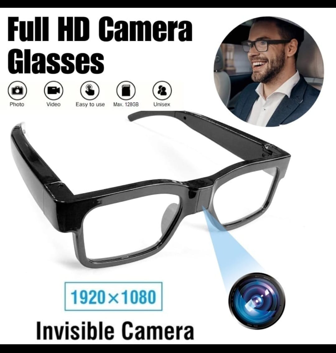 GLASSES HIDDEN CAMERA — view 3