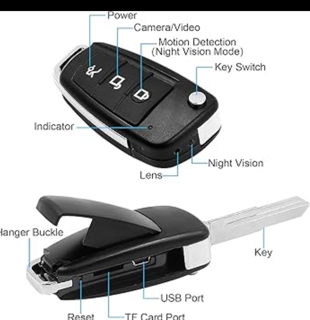 DTCRCH CYS01 1080P HD Mini Camera  Car Remote Key Style